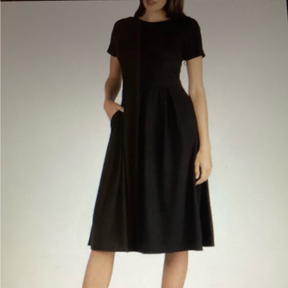24/7 Midi Dress Black XL with pockets Comfort Apparel